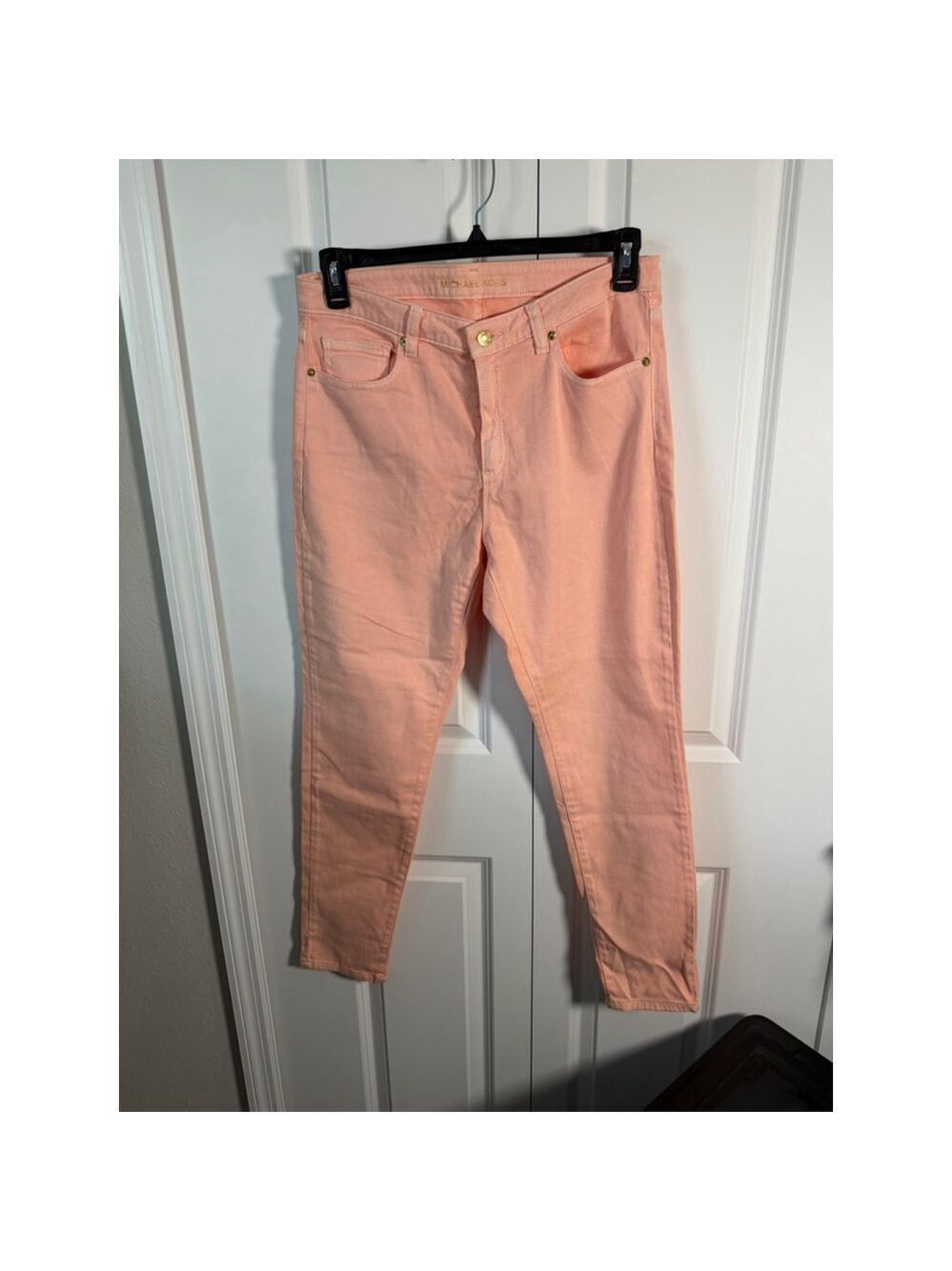 Michael Kors Izzy Skinny Peach Jeans Size 12